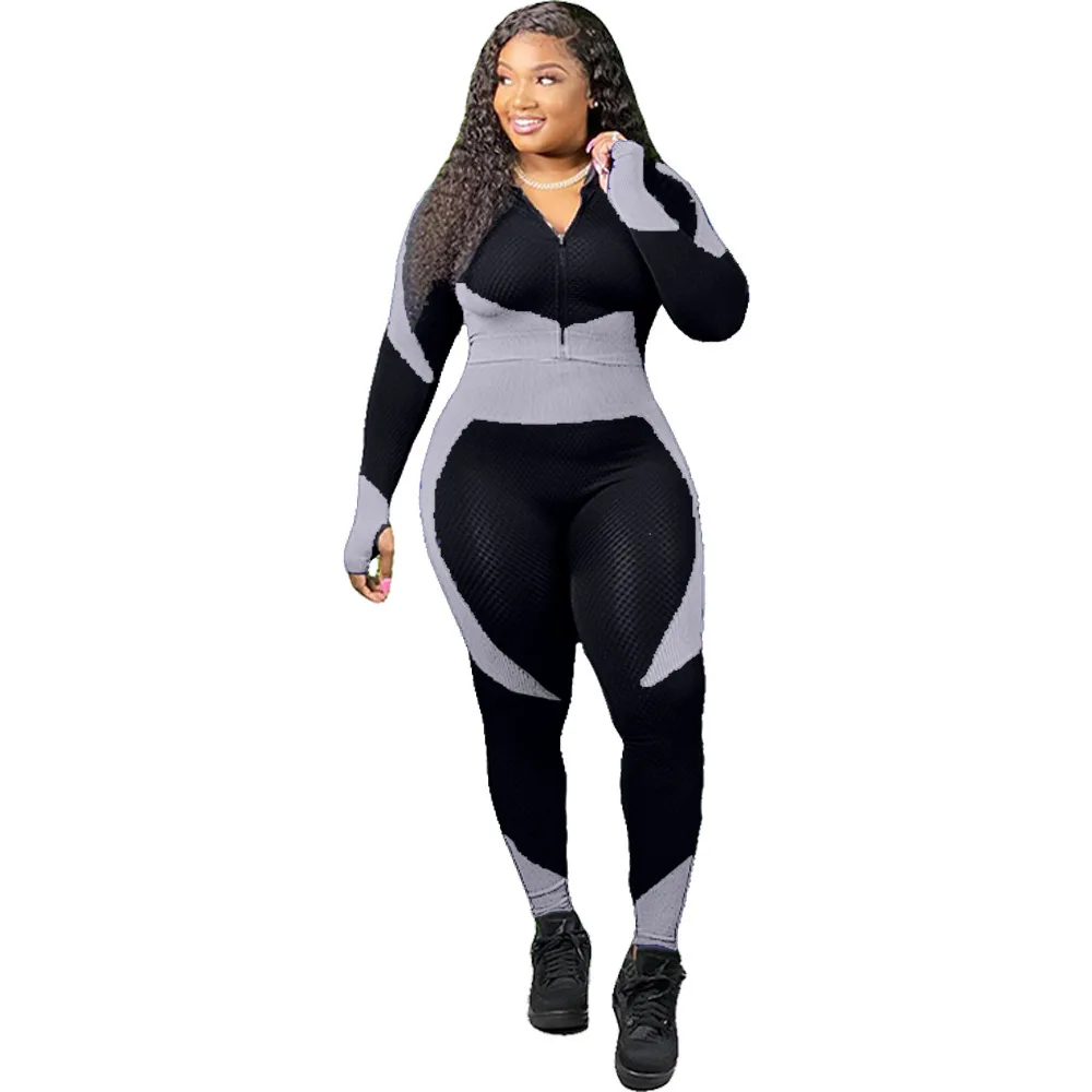 

Wholesale Fall 2020 Women Bodycon Plus Size Jogging Outfits Two Piece Set Plus Size Women Clothing