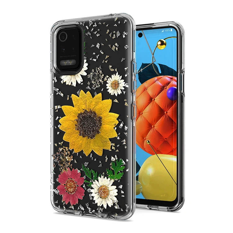 

China Cell Phone Accessories Cases Flower Pattern Celulares Covers For LG Q52 K52 K42 K62