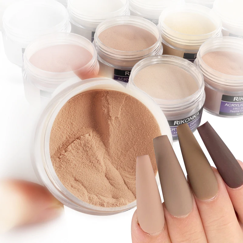 

15g Nude Acrylic Powder Bulk Nail Carving Tips Dipping Powder Polymer Dust For Nail Supplies Builder Fast Extended