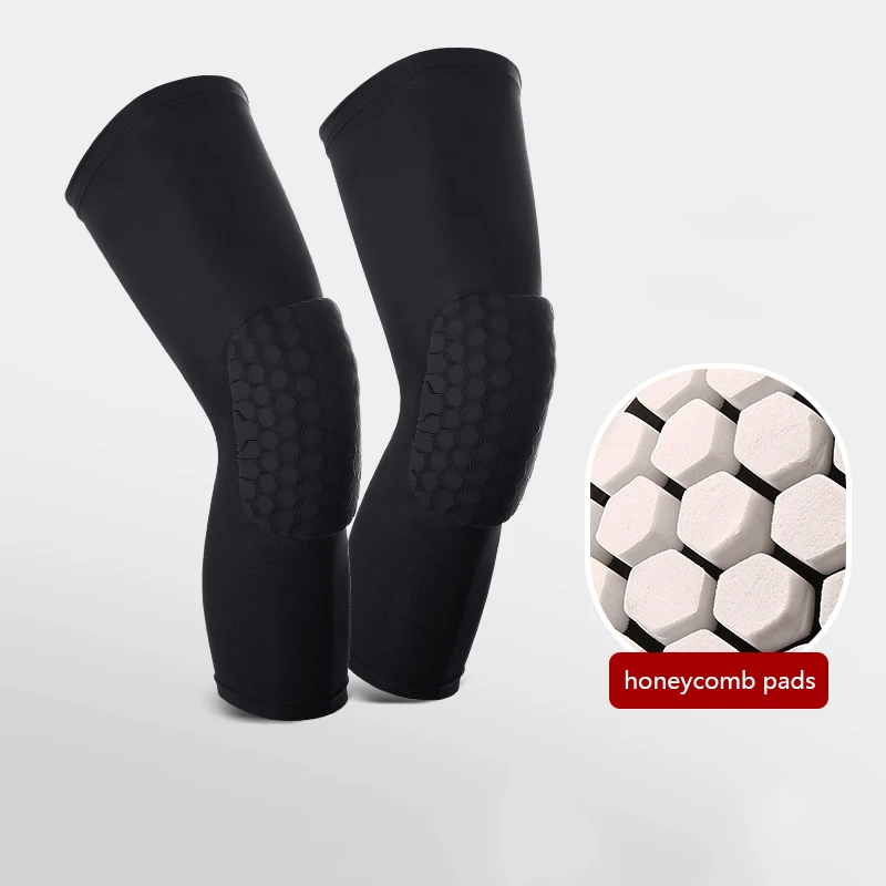 

Sports Knee Protection Pads Honeycomb Basketball Football Protective Leg Sleeves, As picture or customizable