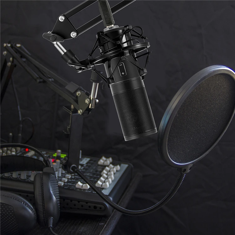 

Professional Studio USB Microphone with Shock Mount pc microphone usb wired condenser microphone