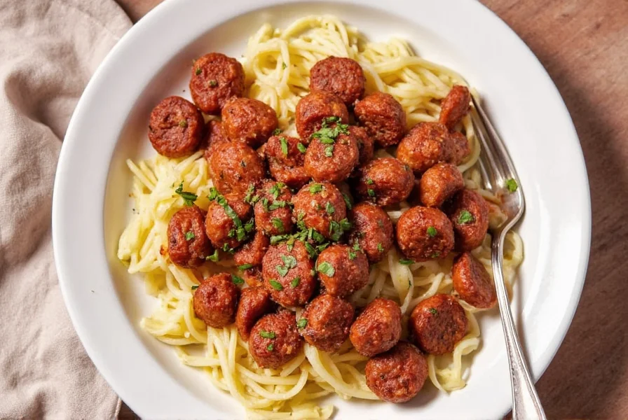 Citrus dill Italian sausage with poached egg