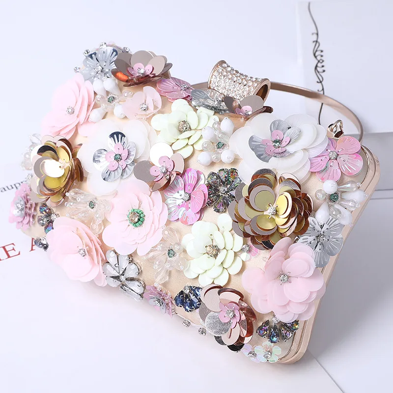 

Wholesale Floral Fashion Clutch Ladies Evening Party Bag Bridal for Womens