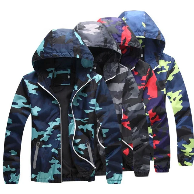 

Spring and Autumn Camouflage Outdoor Casual Men's Hooded Jacket, Customized color