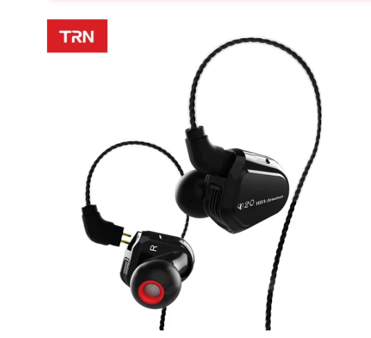 

TRN V20 DD BA Hybrid HIFI DJ Monitor Running Sport In Ear Earphone with 2PIN Cable, Red, black, gray