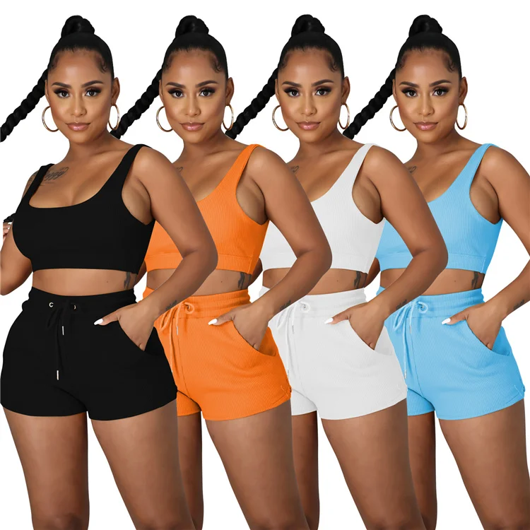 

two piece short sets for women summer sets short sets sexy summer outfits for women 2021 wholesale JP1043