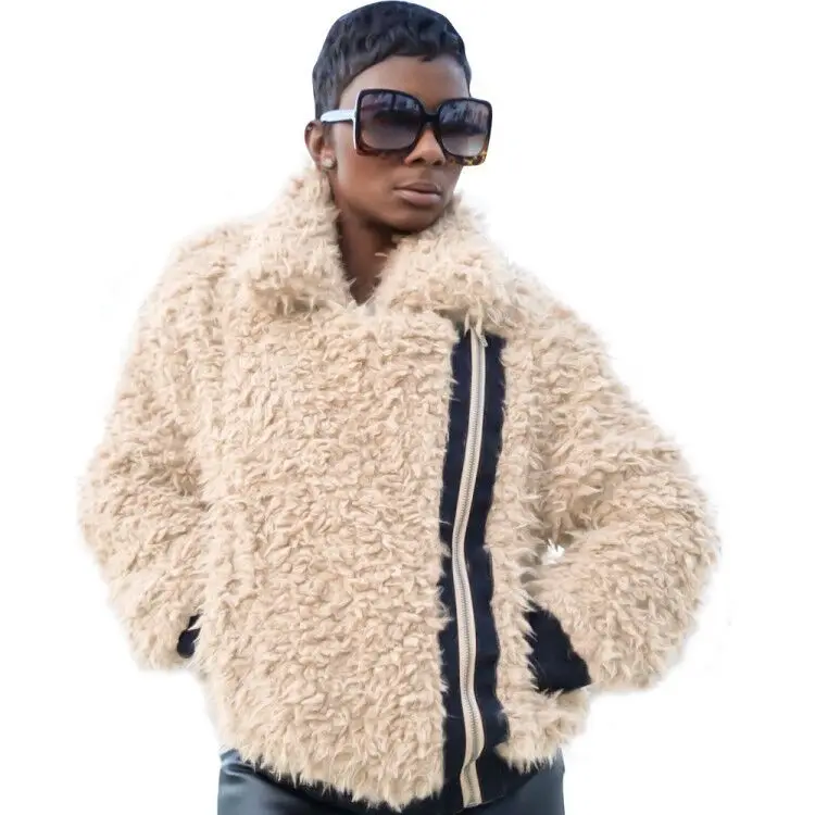 

AI88-6260 Autumn and winter latest fashion rabbit fur jacket bomber jacket women winter clothing