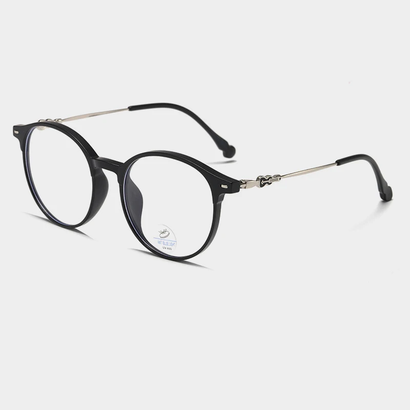 

2023 Fashion Round Vintage Unisex Men Women Tr90 Eyeglass Computer Glasses Anti Blue Light Eye Frame Optical Glasses