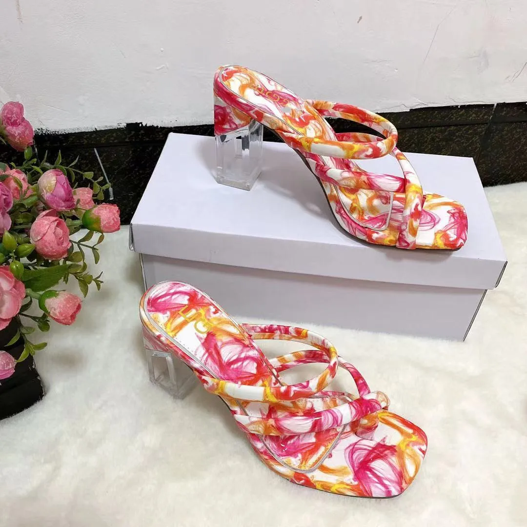 

Hot sale 2021 womens sandals heels sandals fashion slippers high heels, Customized color