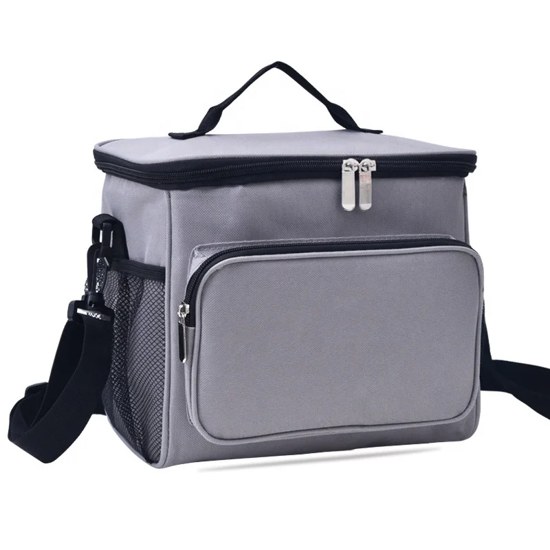 

Insulated Dual Compartment Lunch Bag with PEVA Leakproof Liner and Shoulder Strap, Any colors available