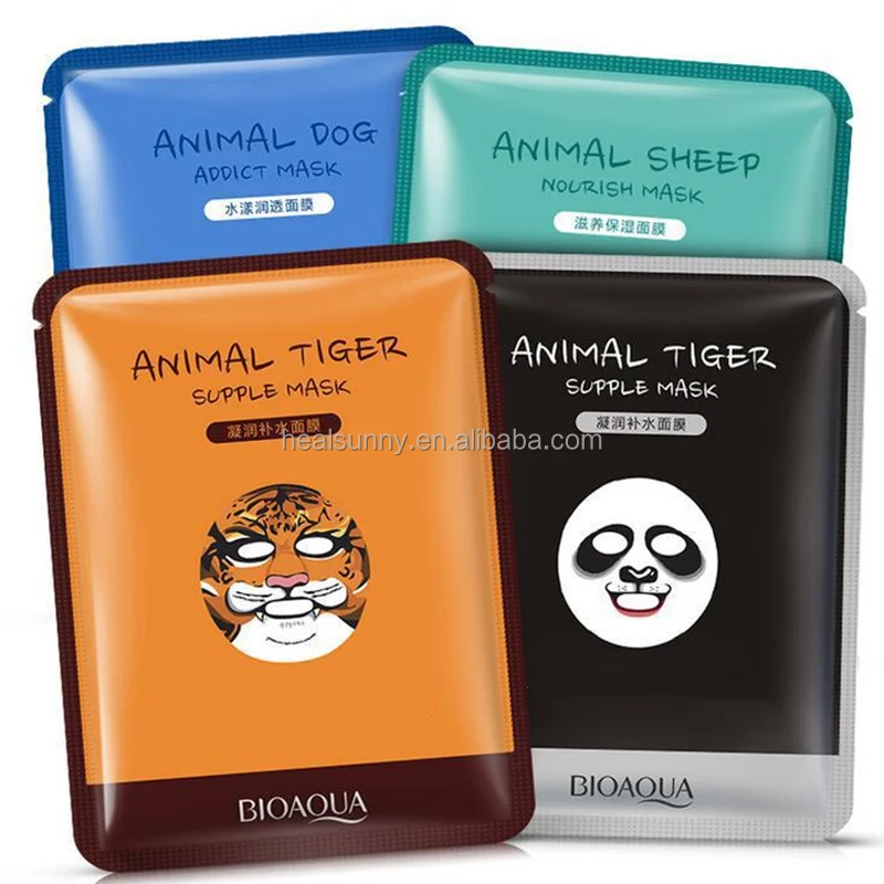 

Hot selling face care water-locking hydrating animal brighten facial mask for girls