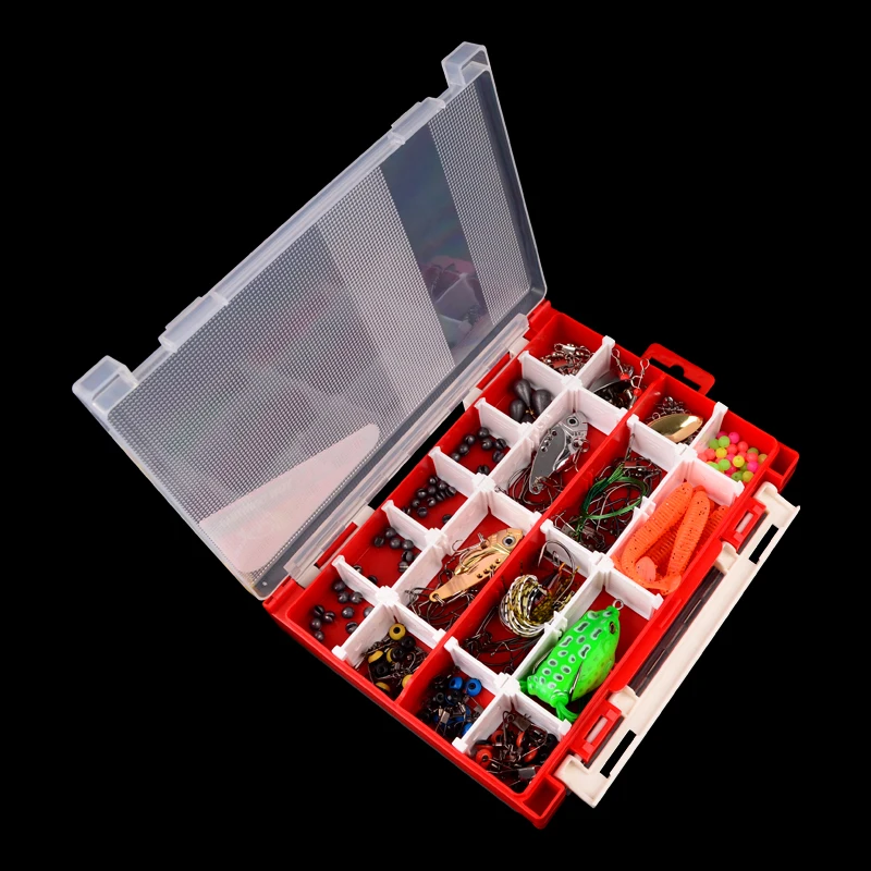 

Fishing jig Kits vib lure box fishing tackle box lure comb, Red