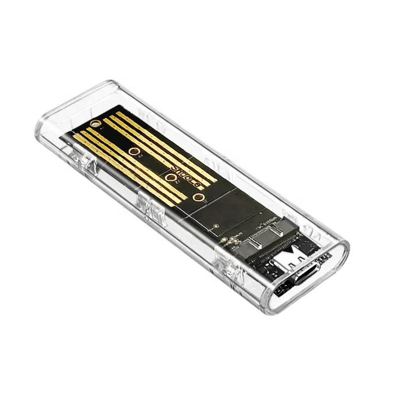 

Tool free Usb3.1 Type C 10Gbps M2 SATA/PCIe dual protocol NGFF SSD External Hard Drive Case B M key NGFF Nvme SSD Enclosure