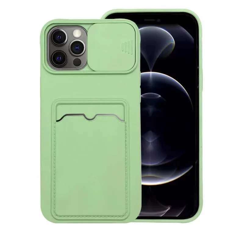 

Customized High Quality Shockproof Silicone Soft TPU Wallet Card Slot Holder Cover Phone Case For iPhone 12 Pro Max