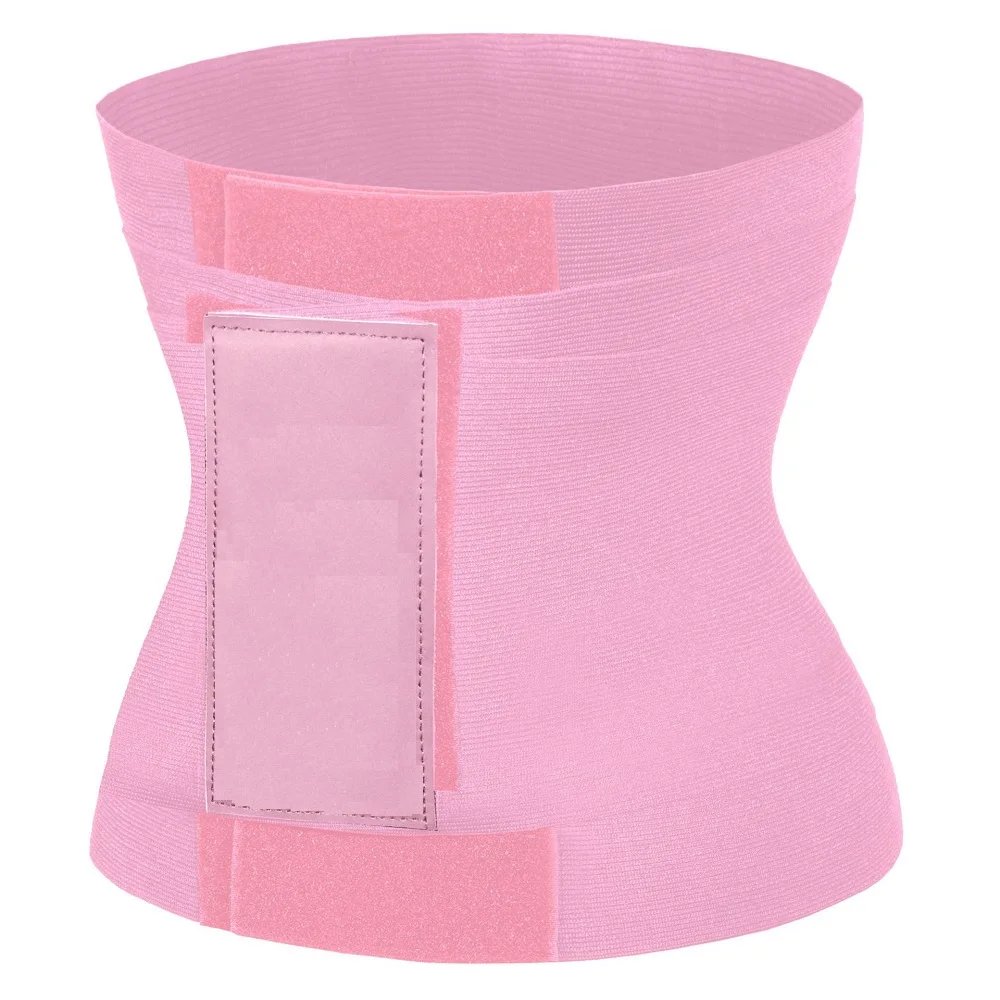 

Body Shaper Shapewear Waist Wrap Trimmers Latex Cincher Slimming Belts Tummy Trimmer Waist Trainer Pink