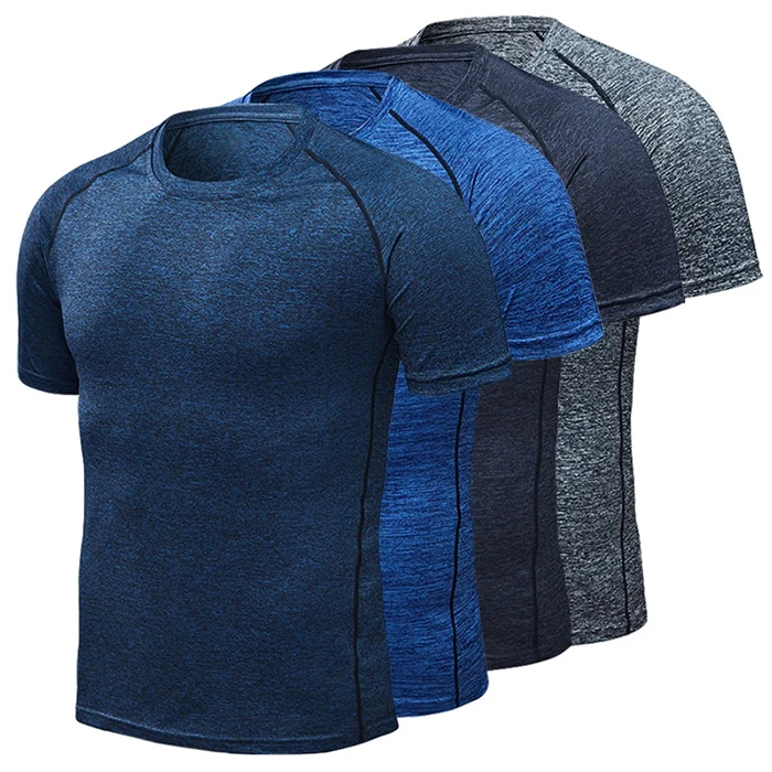

Men Breathable Training Sportswear Bodybuilding Skinny Tee Tops Cusom Made Quick Drying Gym Tshirt, Colorful