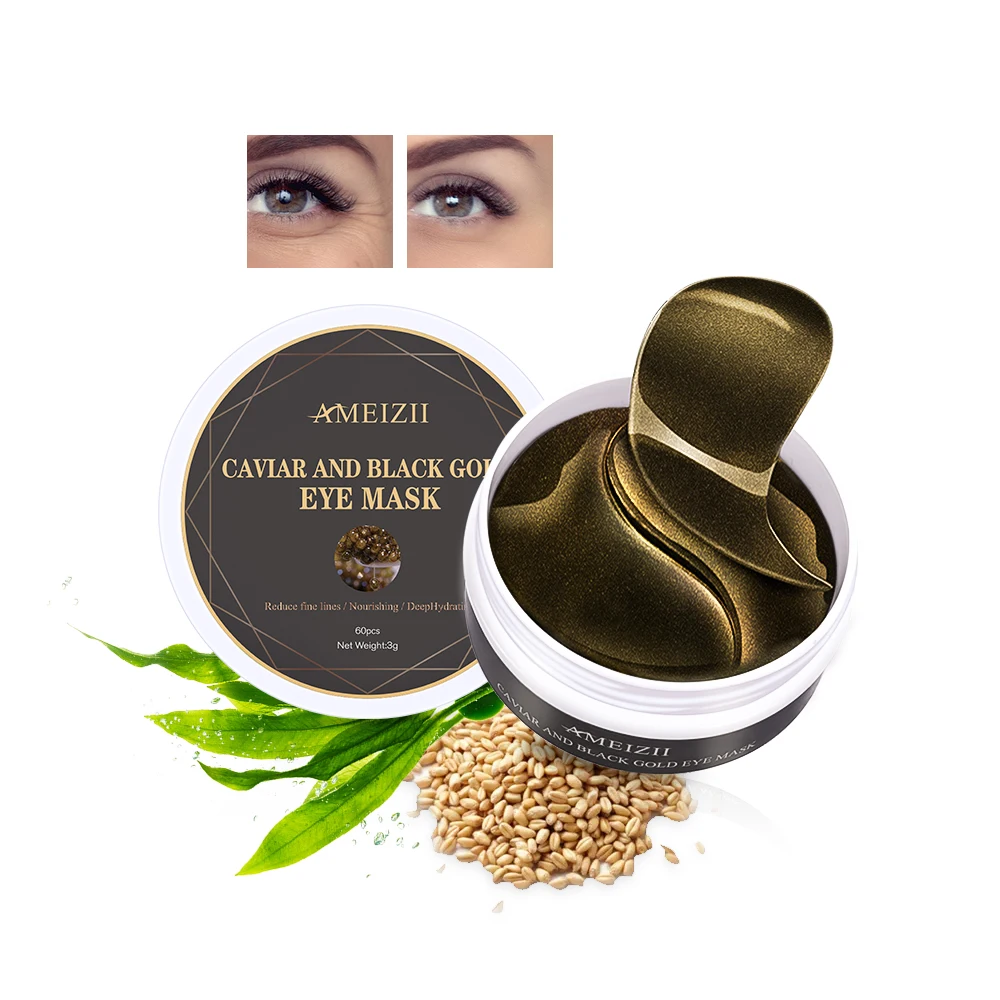 

2021 Caviar Korean Eye Mask Sleep Anti Aging Dark Circle Parche Ojo Hydrogel Eye Patch Pad Eyemask Masker Mata Under Eye Mask
