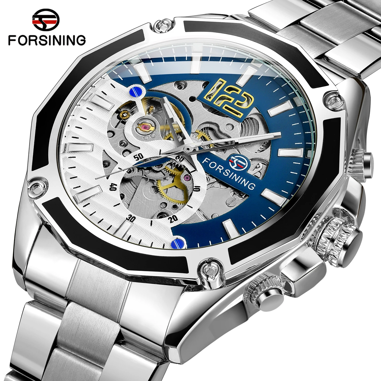 

2021Fashion Skeleton Automatic Mechanical 8207 Watch For Men Luxury Made