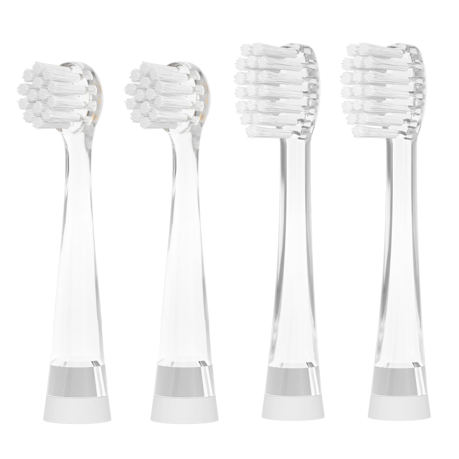 

SEAGO SG849 Soft Premium Plaque Control Dupont Bristles Transparent 4 Replacement Electric Toothbrush Refill Heads For SG513