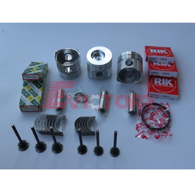 

For Yanmar 3TNC78 overhaul rebuild kit repair engine parts excavator spares valve