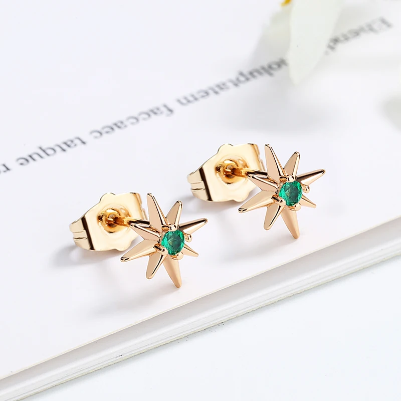 Earring Making Supplier Luxury Jewelry Earrings Teacher Irregular Star Huggies Earrings With Brass Gold-Plated