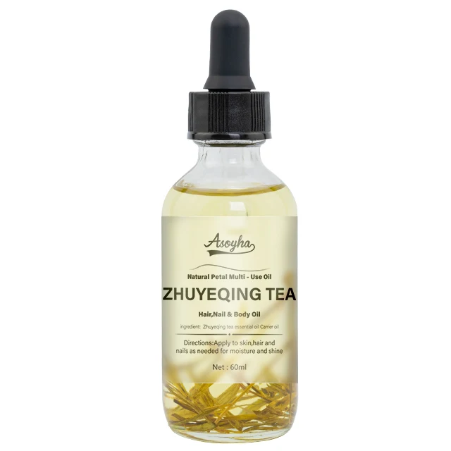 

Famous Top Quality Organic Chinese Zhuyeqing Green Tea Petal Oil For Skin Nail Hair Care