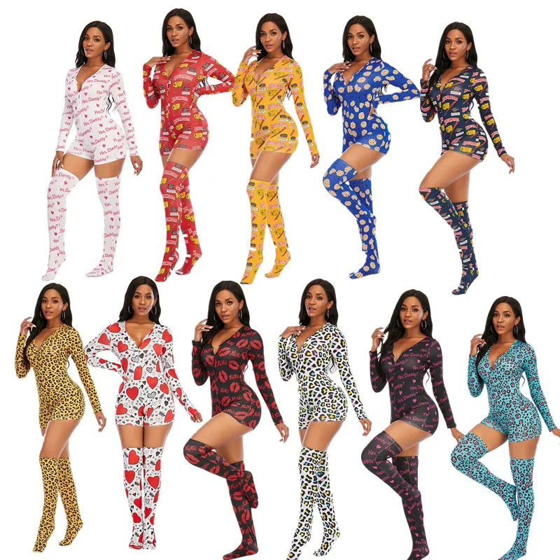 

Custom Printing women sleepwear adult onesie adult night wear tank camo onesie with socks