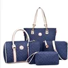 Women's Zipper PU Bag Set Solid Color 5 Pieces Purse Set Black / Sky Blue / Blushing Pink