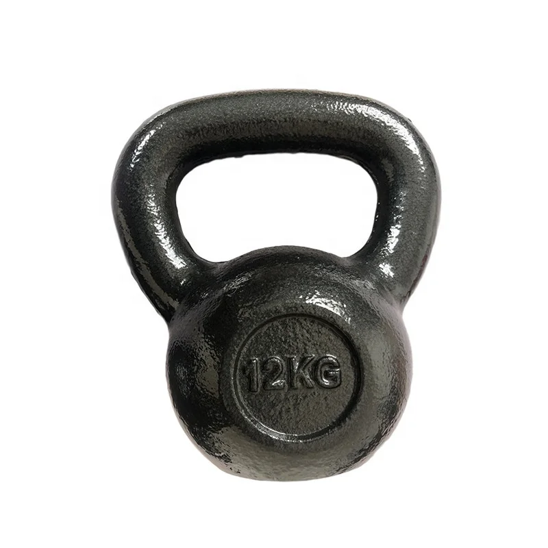 

Competition Professional Stoving Varnish Black Custom Logo Home Training Fitness Equipment OEM Cast Iron Kettlebell