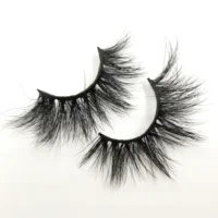 

100% Mink Fur False 25mm Eyelashes Wholesale Private Label Free Sample Customize Packaging Real 3D Mink Eyelashes
