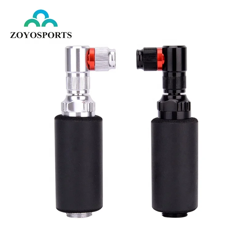 

BIKE TOOL No CO2 Inflator with Cartridge Storage Canister Quick Easy for Road Mountain Bikes Bicycle Tire Pump, Black(or customized )