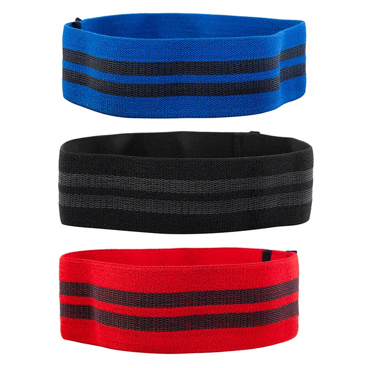 

Eco Friendly Bulk Exercise Resistance Hip Band, Booty Band, Blue, black and red