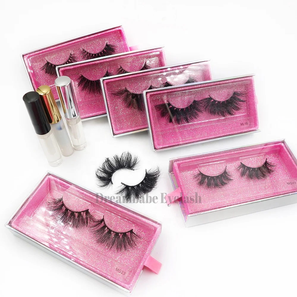 

Cheap custom logo print eyelash box wholesale lash vendor 3d faux mink eyelashes, Black