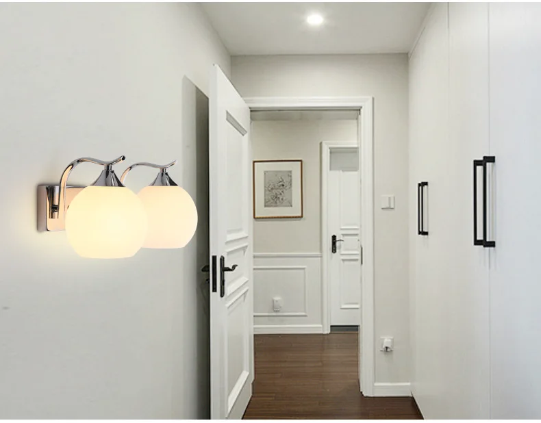 shop home Hotel Decorative E27 bulb Light Source modern glass shade wall lamp led source Light