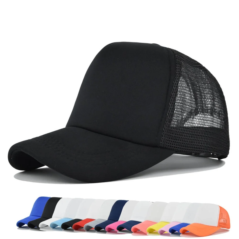 

Wholesale Print 5 Panel Caps Custom Logo Blank Sport Baseball Mesh Trucker Hat