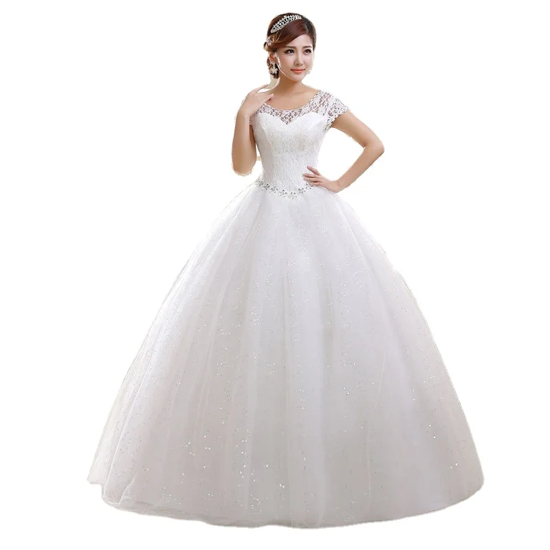 

Nanchang Auyan Lace Shoulder Slim Wedding Plus-size Bride Lace Dress Luxury, Customized color