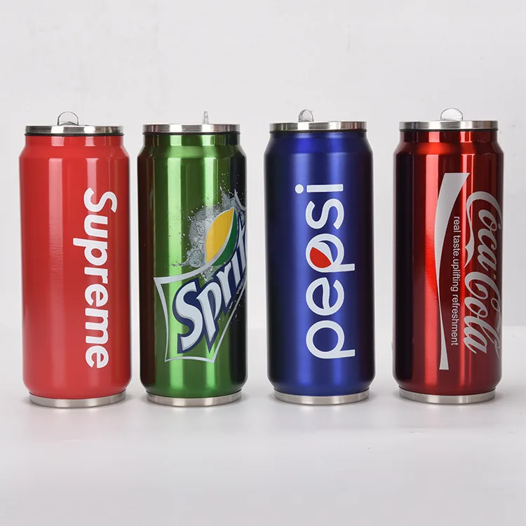 

Portable Vacuum Cola Can Stainless Steel Insulated Straw Can Bottle