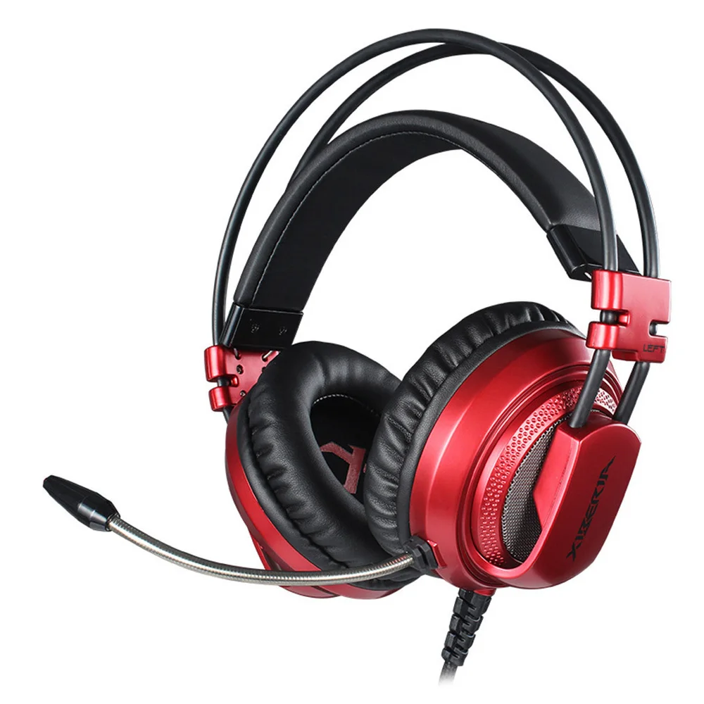 

ready stock XIBERIA v10 prevent noise headphones earphones gaming 3.5mm wired headsets, Red black