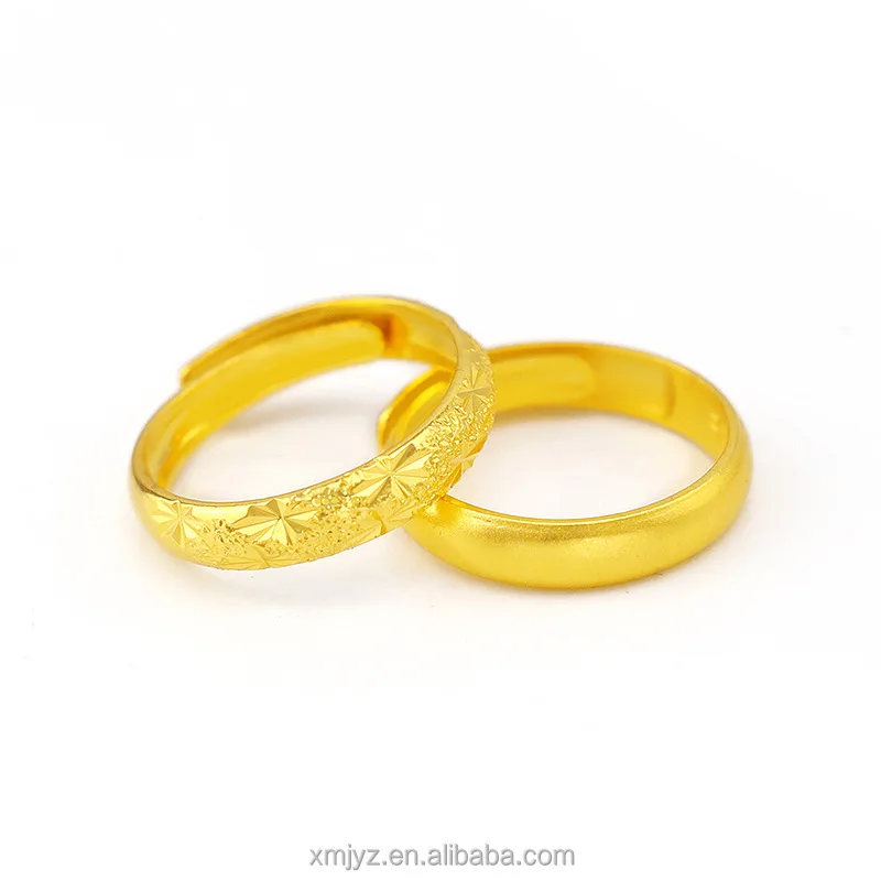 

Ancient Brass Jewelry Classic Sand Gypsophila Ring Sand Gold Meteor Shower Glossy Matte Strip Ring