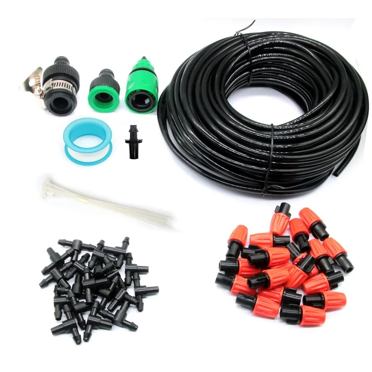 

Garden Greenhouse Automatic Watering System Drip Irrigation Kit, Black