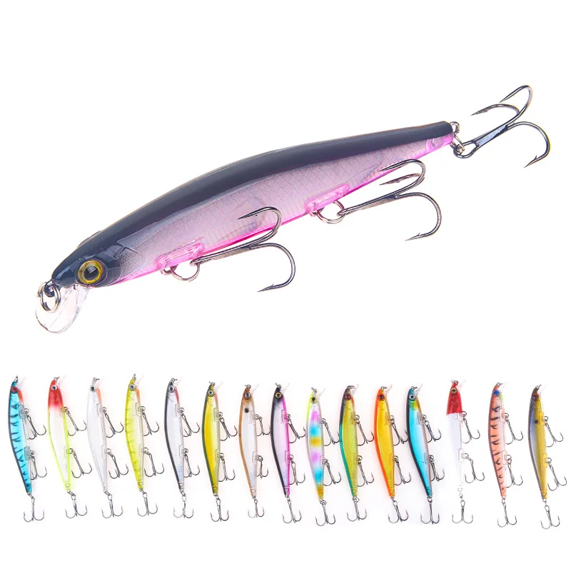 

110mm Fishing Lure 12.9g Luya Sinking Fishing Lures Jointed Minnows, 15 colors