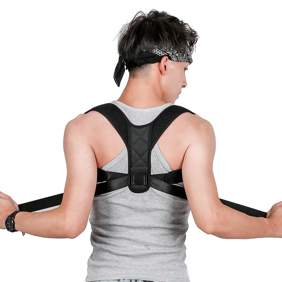 

Alibaba china supplier back braces to correct posture posture support shoulder brace belt, Black