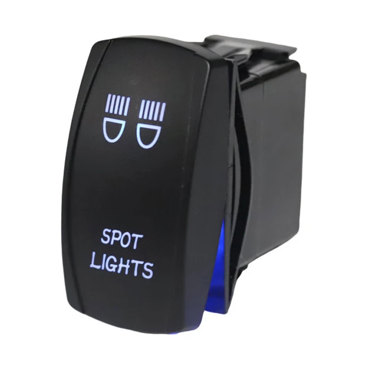 20a 12v On Off Lighted Laser Spst Lights Marine Blue Led Rocker Switch ...