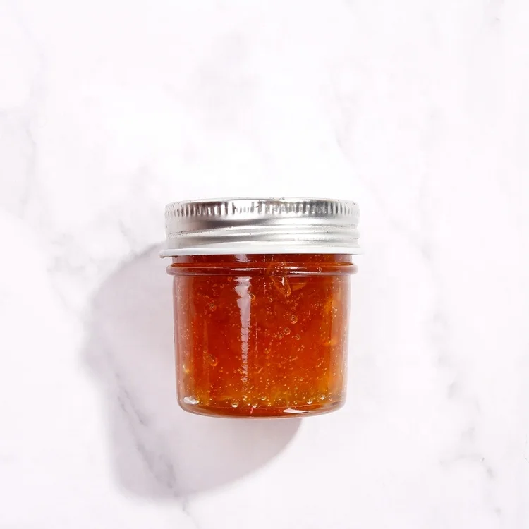 

100ml Food grade caviar glass jars jam jar with metal screw lid, Clear