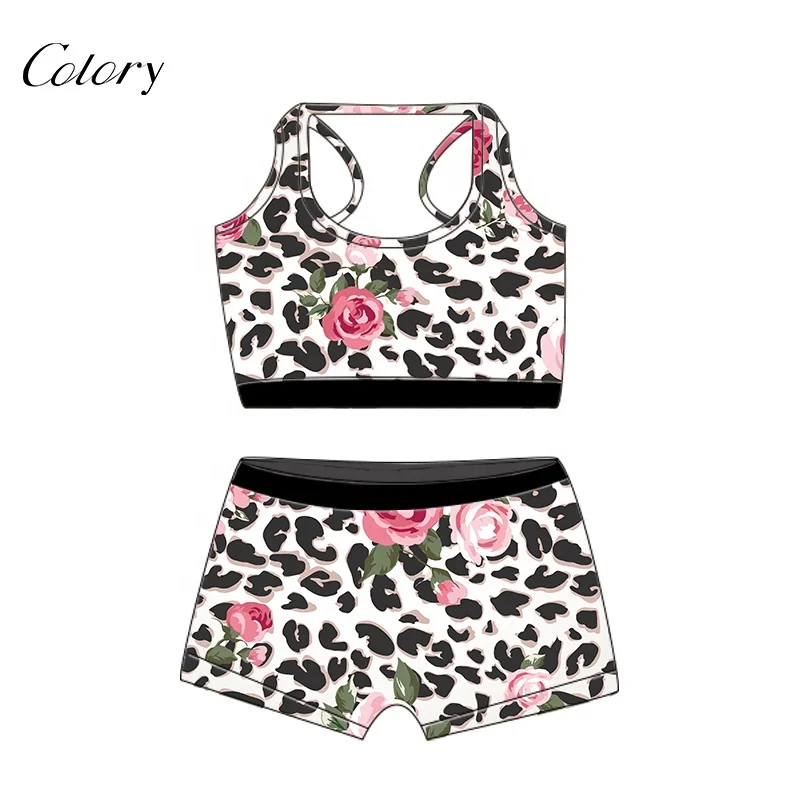 

Colory 2021 Hot Sale Women Shorts 2 Piece Snack Sets Plus Size Yoga Running Gym Girls Shorts And Tops Two Piece Candy, Customized color