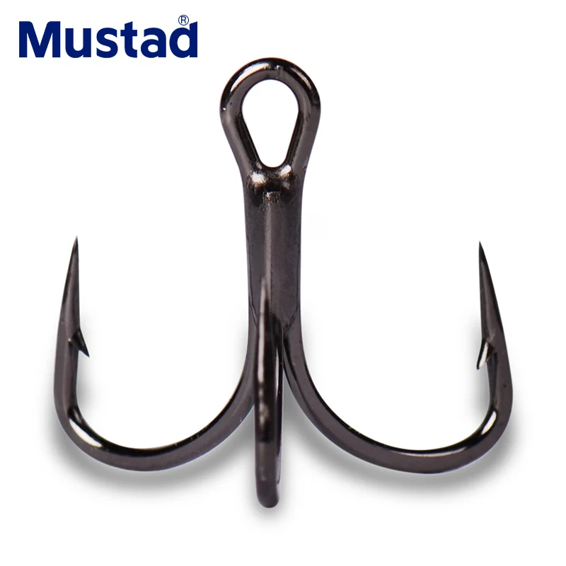 

Mustad TG76 KVD 1X strong Sea fishing treble fish hook fishing carbon steel treble hooks, Black nickel fishing hook