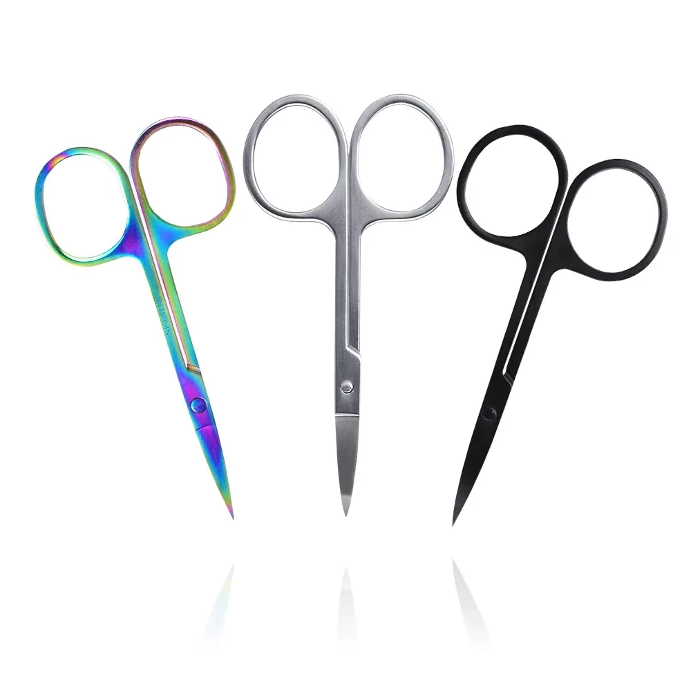 

Professional Eyebrow Scissor Nose Hair Eyelash Scissors Curved Makeup Tool Set Stainless Steel, Customer's choice