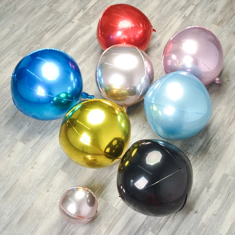 

Free Shipping  silver gold Metallic Chrome Balloons Shiny aluminizer balloon Wedding Party Supplies, Colorful