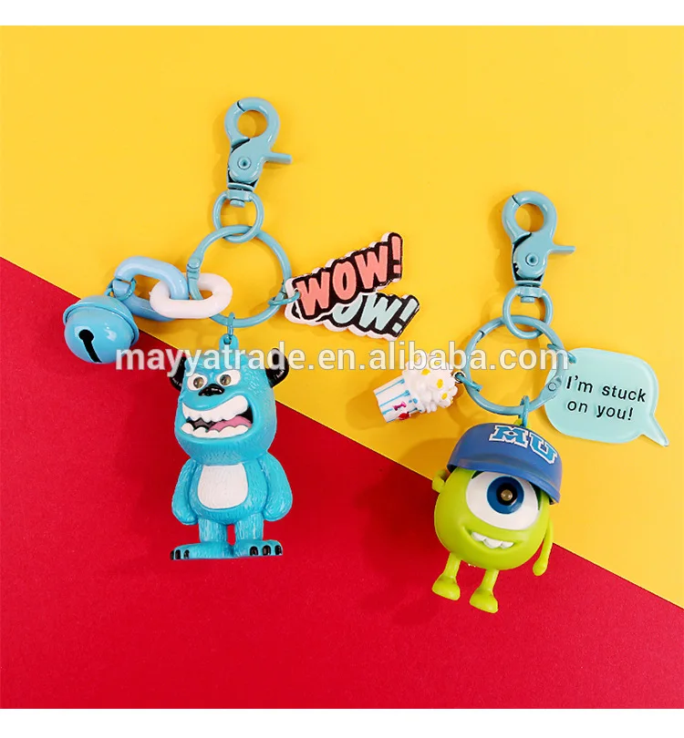 

Monster Inc University accessories Action Figure Dolls Keychain Cartoon Charms Ornament 3D, Colorful