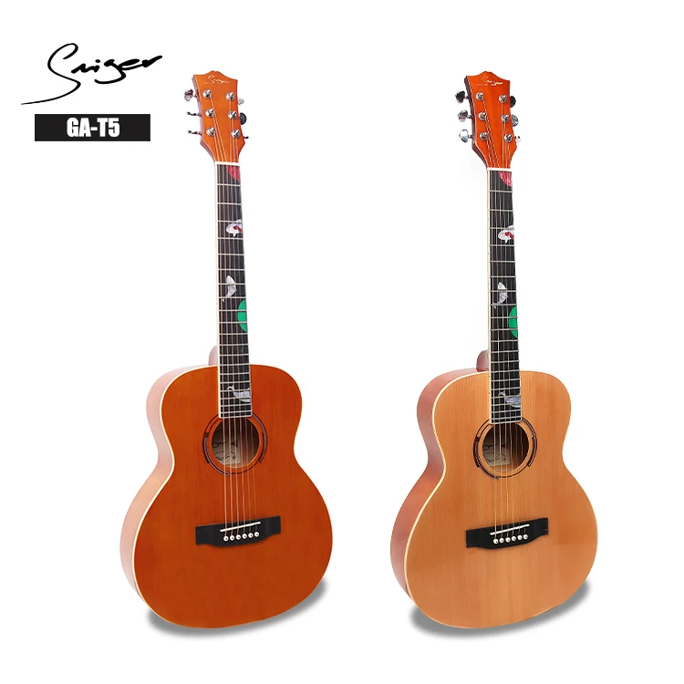 

GA-T5 Smiger guangzhou factory 36 inch small size artwork fingerboard beginner Acoustic Guitar, N/yn, tow color option